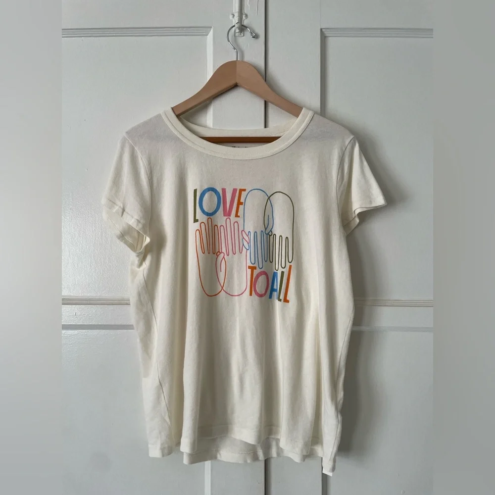 Madewell x Lisa Congdon Love To All Pride Perfect Vintage Tee • NWT - Picture 4 of 7